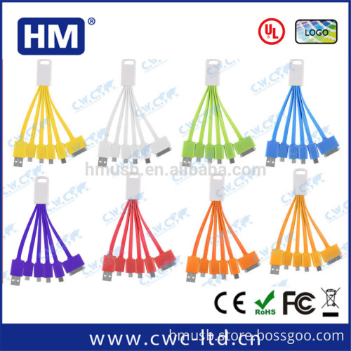 china factory price OEM custom logo 6 in 1 charging cables for best promotional gfts wholesale mobile charger cables